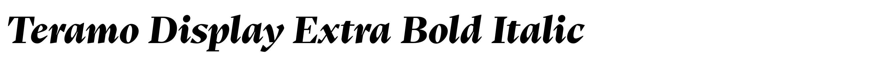 Teramo Display Extra Bold Italic