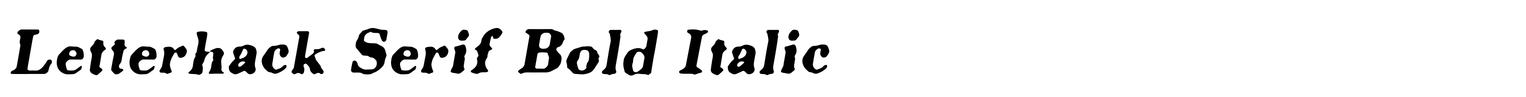 Letterhack Serif Bold Italic