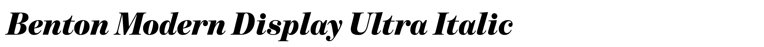 Benton Modern Display Ultra Italic