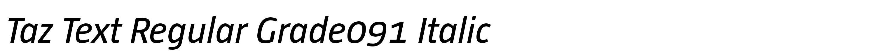 Taz Text Regular Grade091 Italic