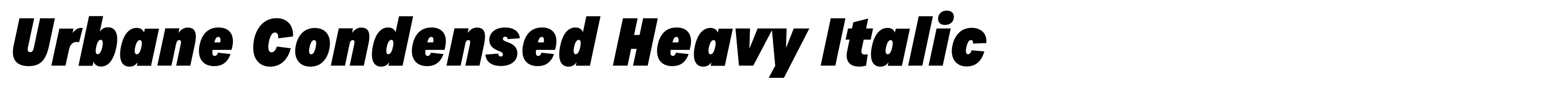 Urbane Condensed Heavy Italic