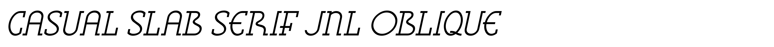Casual Slab Serif JNL Oblique