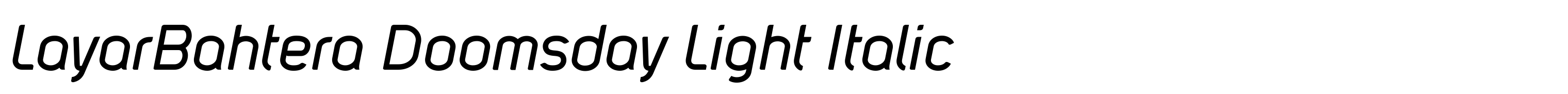 LayarBahtera Doomsday Light Italic