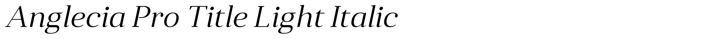 Anglecia Pro Title Light Italic