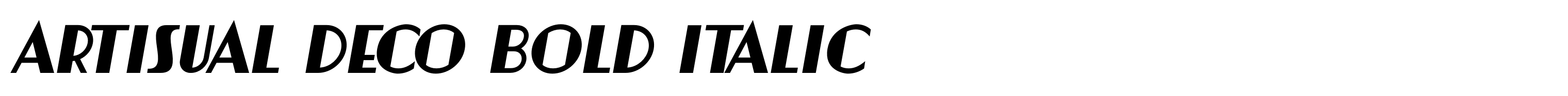Artisual Deco Bold Italic