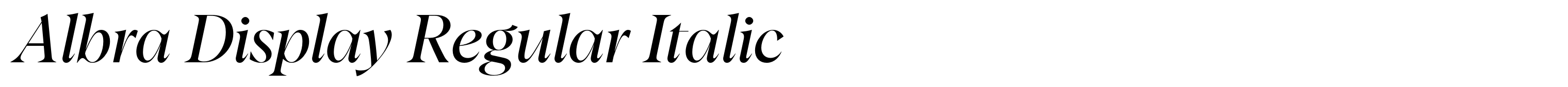 Albra Display Regular Italic