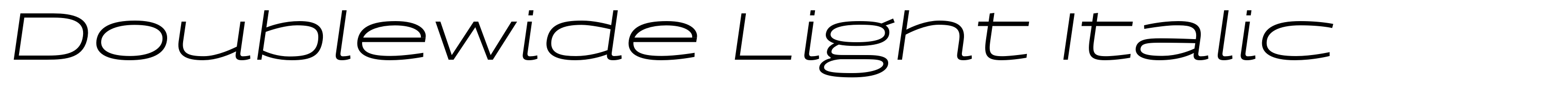 Doublewide Light Italic