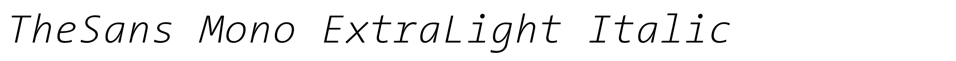 TheSans Mono ExtraLight Italic