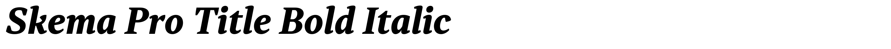 Skema Pro Title Bold Italic