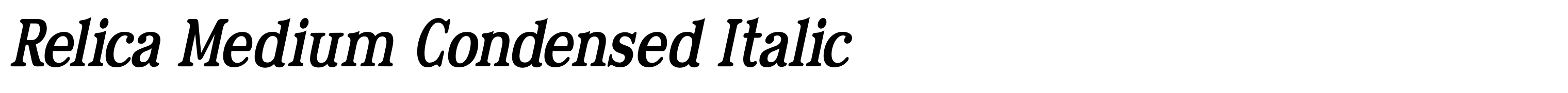 Relica Medium Condensed Italic