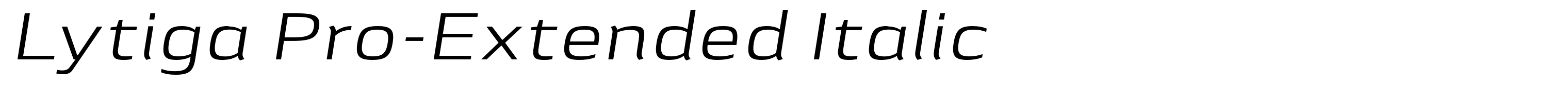 Lytiga Pro-Extended Italic