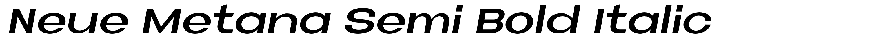 Neue Metana Semi Bold Italic