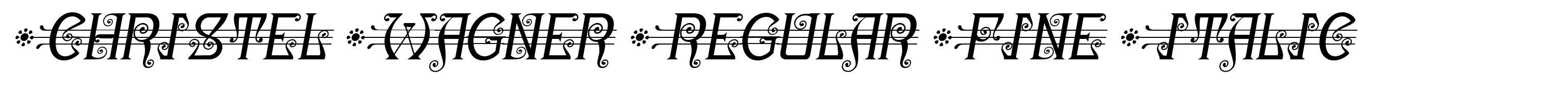 Christel Wagner Regular Fine Italic