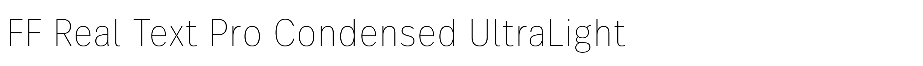 FF Real Text Pro Condensed UltraLight