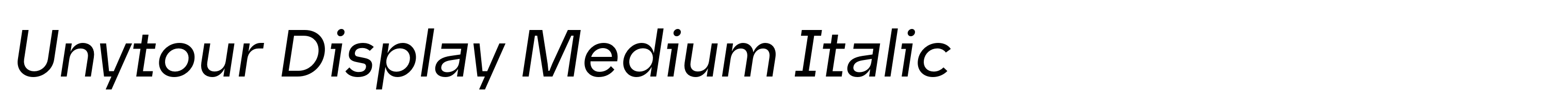Unytour Display Medium Italic