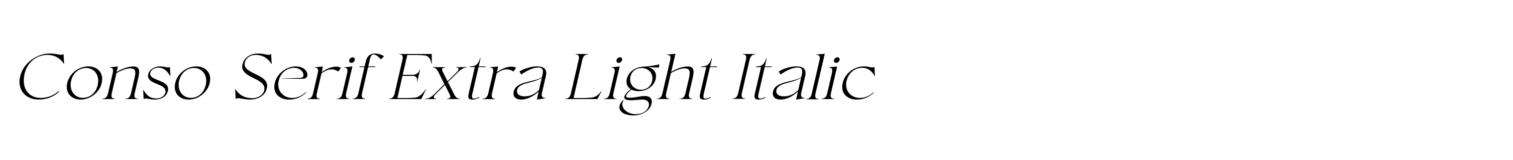 Conso Serif Extra Light Italic
