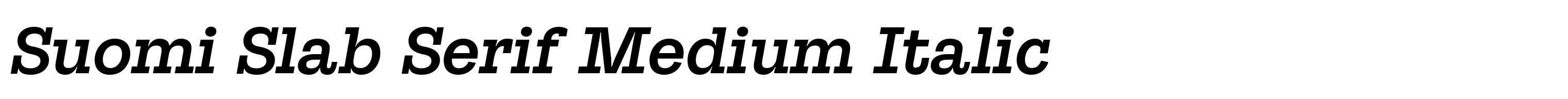 Suomi Slab Serif Medium Italic