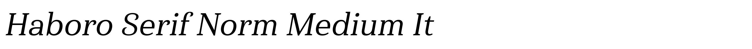 Haboro Serif Norm Medium It