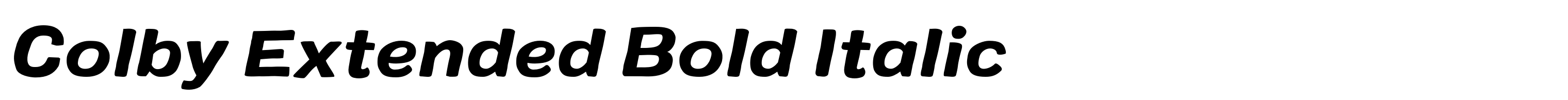 Colby Extended Bold Italic