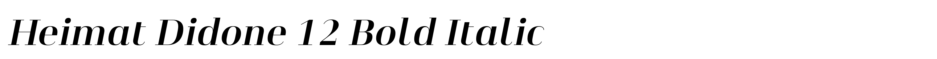 Heimat Didone 12 Bold Italic