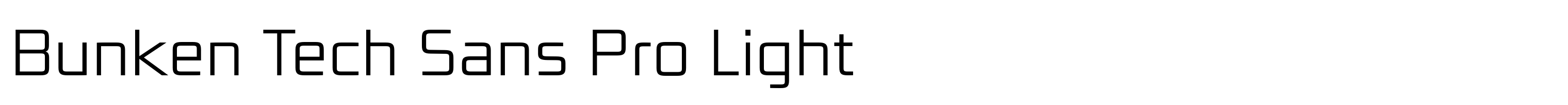 Bunken Tech Sans Pro Light