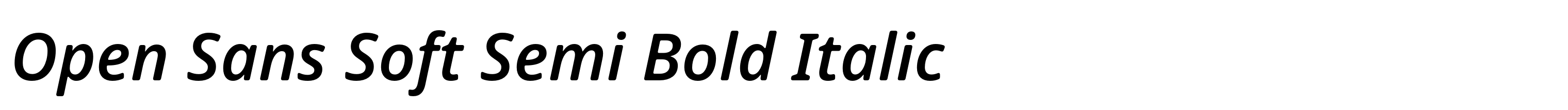Open Sans Soft Semi Bold Italic
