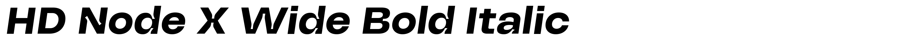 HD Node X Wide Bold Italic