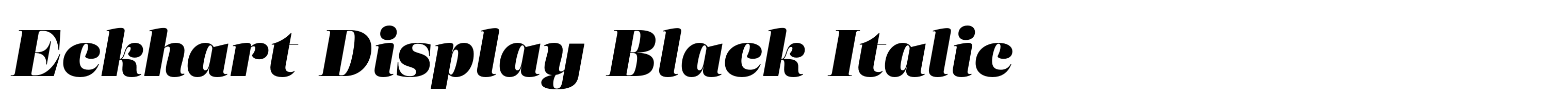 Eckhart Display Black Italic