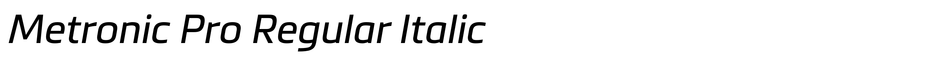 Metronic Pro Regular Italic