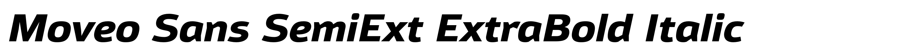 Moveo Sans SemiExt ExtraBold Italic