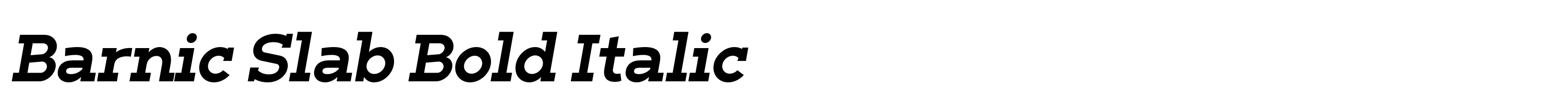 Barnic Slab Bold Italic
