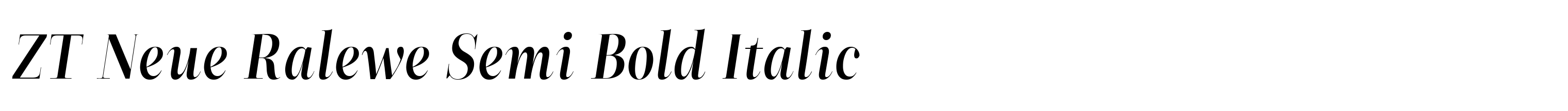 ZT Neue Ralewe Semi Bold Italic