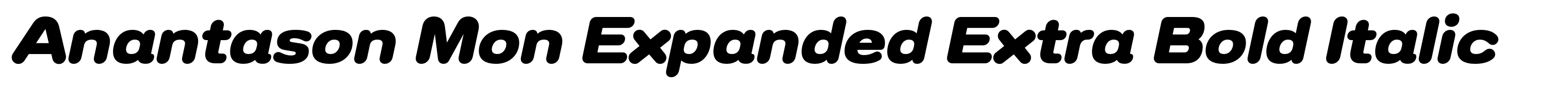 Anantason Mon Expanded Extra Bold Italic