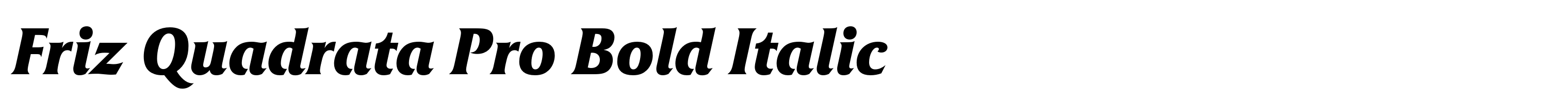 Friz Quadrata Pro Bold Italic