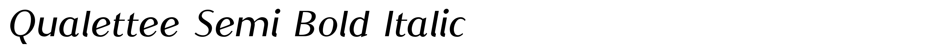 Qualettee Semi Bold Italic