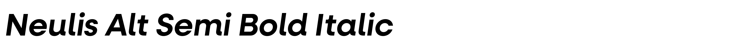 Neulis Alt Semi Bold Italic