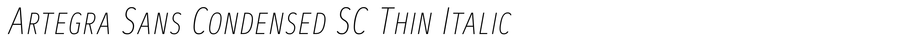 Artegra Sans Condensed SC Thin Italic