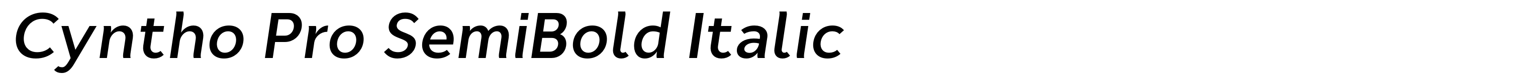 Cyntho Pro SemiBold Italic