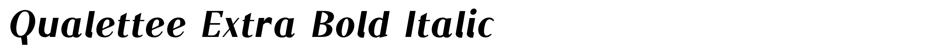 Qualettee Extra Bold Italic
