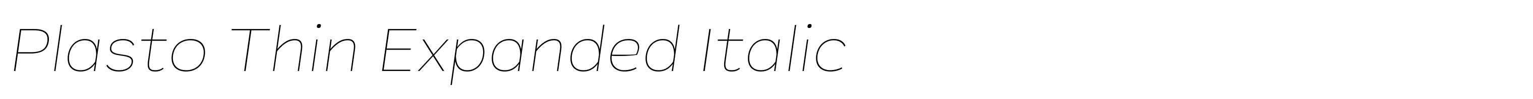 Plasto Thin Expanded Italic
