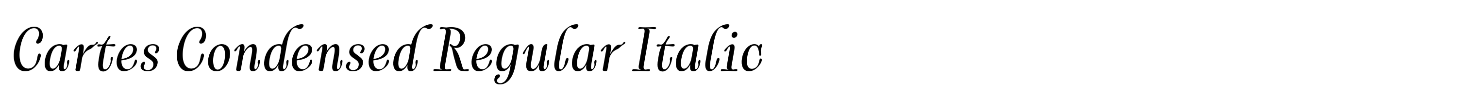 Cartes Condensed Regular Italic