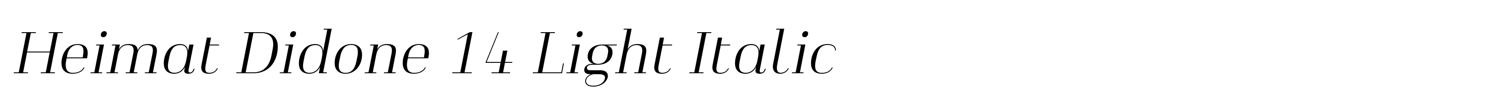 Heimat Didone 14 Light Italic