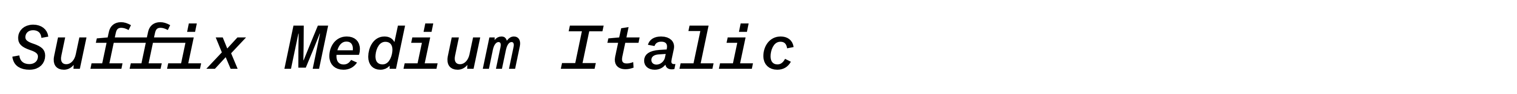 Suffix Medium Italic
