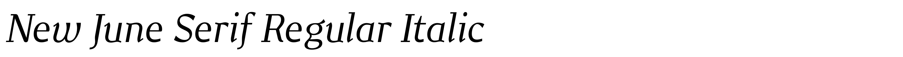 New June Serif Regular Italic