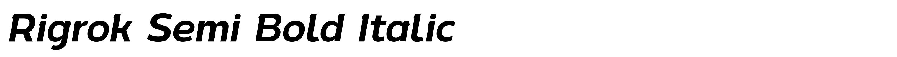 Rigrok Semi Bold Italic
