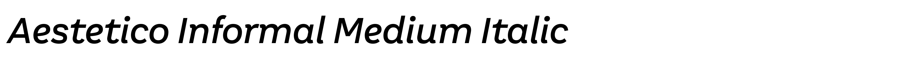 Aestetico Informal Medium Italic