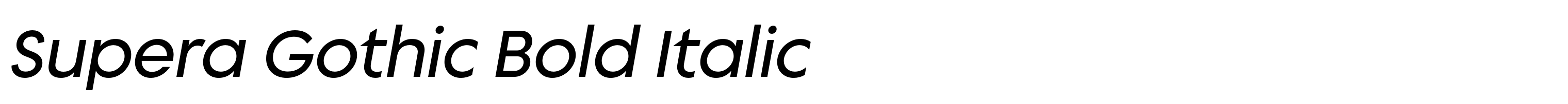 Supera Gothic Bold Italic
