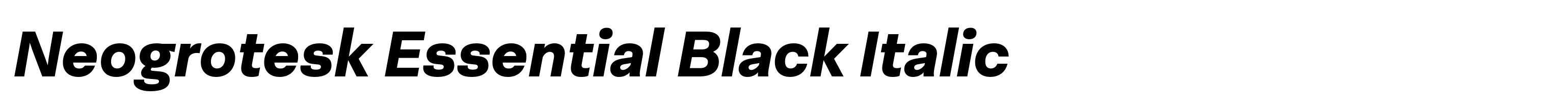 Neogrotesk Essential Black Italic