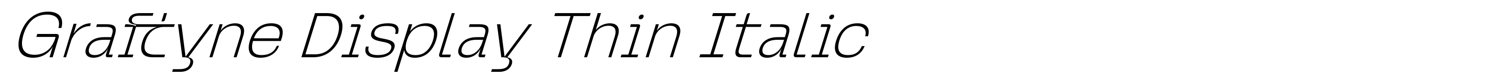 Graftyne Display Thin Italic