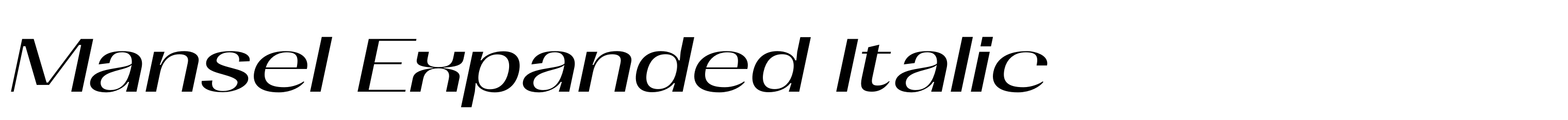 Mansel Expanded Italic